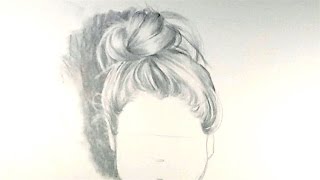 How to Draw Hair in a Bun