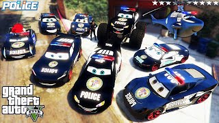 GTA 5 - Stealing McQueen Police Cars with Franklin! (Real Life Cars #156)