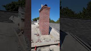 Brick Chimney Ready for Concrete Cap pour