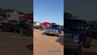 Blue Chevy C-10 truck on MTW Wheels arriving to the 2024 Whip Addict Car Show