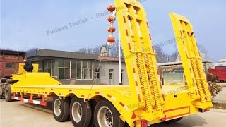 China fudeng 50 ton low flatbed trailer for sale