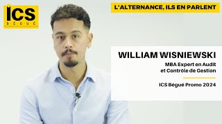 Mon alternance en contrôle de gestion - Témoignage de William WISNIEWSKI (ICS Bégué promo 2024)