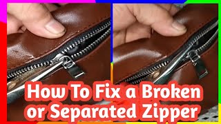 Paano ayusin ang sirang zipper ng bag mo / How to Fix a Broken or separated zipper