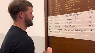 Ben Duckett with Honours board at Multan Cricket Stadium | Shahrooz Ahmad | Sub Sports |