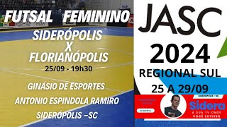 63° JASC Futsal Feminino 2024 - Siderópolis 3 x 3 Florianópolis