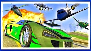 מטוסים מתרסקים בכל מקום! - GTA 5 online Funny Moments