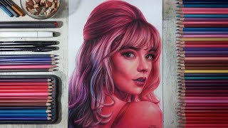 Drawing Anya Taylor-Joy (Last Night in Soho) | Fame Art