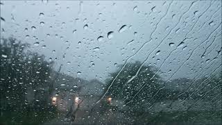 Perfect Rain Sound For Sleeping | Relaxing Raining On Car Glass Windows Thunder Sounds Heavy Drops