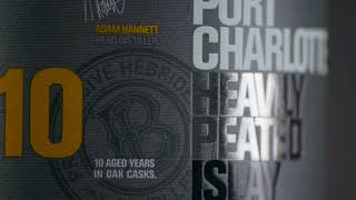 Finishing effects available on A B Graphic International Equipment- Port Charlotte Whiskey Label