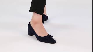 Peter Kaiser Binella Navy Notte Suede Womens Dress Court Shoes