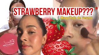 Strawberry makeup summer? La última tendencia de las redes sociales, maquillaje de verano #beauty