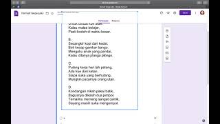 Cara Membuat Bacaan atau Pantun dan Tabel di Google Forms