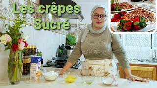 أسهل طريقة عمل كراب رائعة وصفة ناجحة 100% و طريقتي في عمل سلاطة فواكه  Salade de fruits 🍓Les crêpes