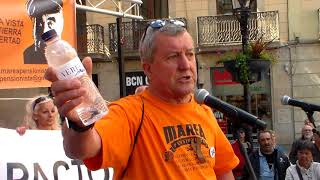 Domiciano Sandoval 30 Abril 2018 Plaça de Sant Jaume en Defensa de les Pensions Públiques