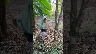 Annasya Hunting Durian di Kebun #shorts #video #hunting #durian #panendurian #baby #babyhijab #cute