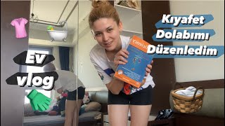 Kıyafet dolabımı düzenliyoruz | Rutin ev işleri | Çamaşır & Bulaşık & Temizlik | Ev vlog |