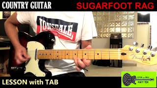 SUGARFOOT RAG Country Guitar Tune YOU MUST KNOW! LESSON with TAB | Hank Garland