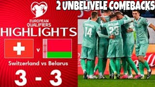 SWITZERLAND VS BELARUS EURO 2024 QUALIFIERS MATCH HIGHLIGHTS 2 UNBELIVELE COMEBACKS