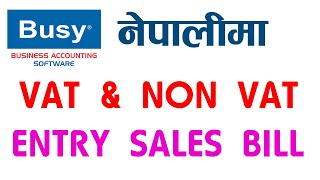 Vat & Non Vat Both Entry in Busy Software in Nepali