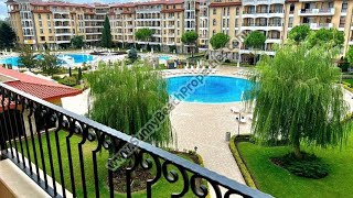 Pool view furnished 2BR 2BA apartment for sale in year-round luxury Royal Sun Sunny beach Bulgaria