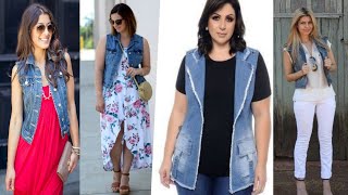 MODA CASUAL I OUTFITS CON CHALECO DE MEZCLILLA I TENDENCIA 2023 @katifashionwoman