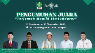 🔴[LIVE] Pengumuman Juara Terjemah Maulid Simtudduror (LDNU Kab.Banjar).