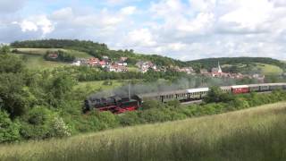 52 8195 der FME mit Franken-Express Richtung Aschaffenburg am 18.6.2016 bei Halsheim