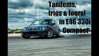 Drift tandems, trios and fours at Tor Krzywa in BMW E46 330i Compact