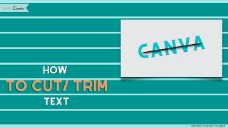 Canva Design Tutorial How to create 3D Sliced Text Effect In Canva