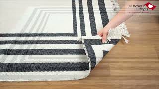 Tapis kilim BERBU REVERSIBLE  - en Coton -UN AMOUR DE TAPIS