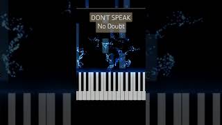 Piano accompaniment + voice. Don't speak. By No Doubt.