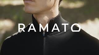 Half Zip Pullover in Extrafine Merino Wool - Activewear for men Made in Italy by Ramato