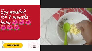 How to feed Egg mashed to ur 7 month baby|| ৭ মাসের বাবুকে ডিমের কুসুম  ম্যাশ করে দিন