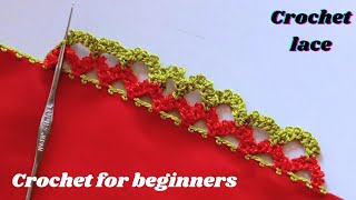 How To Crochet For Beginners Beautiful design 👌|Beginners Crochet Lace Pattern❤️ Beginners Crochet,⭐