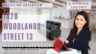 Marsiling Greenview - Spacious, Cosy & Well-Maintained High Floor 5 rm at 182B Woodlands Street 13!