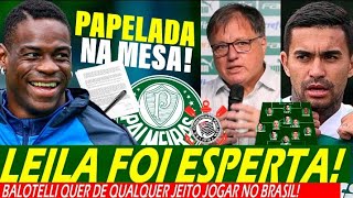 Balotelli Disse Sim pro Palmeiras.... Leila Deu Risada! Dudu Destrói no Treino! Escalação de hj