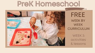 FREE Homeschool Curriculum for PREK/KINDER // Christian Co-op WEEK 3 // 7 Days of Creation