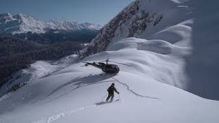 Skiing Down a gigantic Mountain covered in fresh powder Snow #shorts