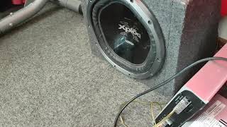 Sony xplod 12" sealed box bass test with 1000w rms amp