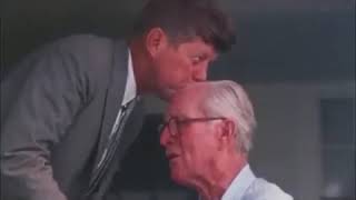 Goodbye Dad   President John F  Kennedy kisses his father goodbye