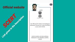 How to complete online counselling form Through Mobile . SCERT D.El.Ed online counselling.