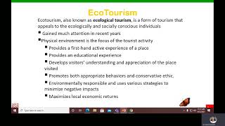 Ecotourism I Sustainable travel