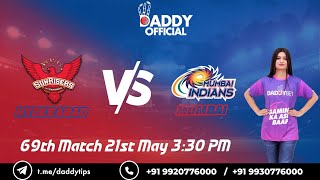 Mumbai Indians vs Sunrisers Hyderabad, 69th Match 21st May Preview | Visit Our Website👇👇