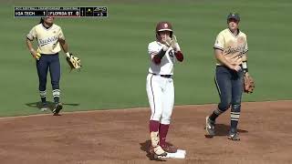 Georgia Tech vs #16 Florida State | Semifinal | Full College Softball 05/10/2024