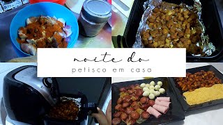 noite do petisco em casa / calabresa acebolada / torresmo na airfryer 🤤