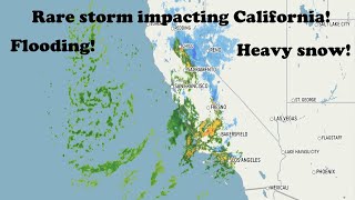 LIVE: Rare storm impacting California! Heavy snow! Flooding! -WeatherWilliam