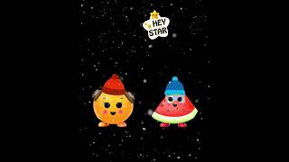 Dancing fruits with Snow - Baby Sensory #shorts