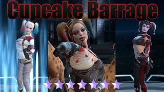 Triple Maxed Out Harley Quinn Cupcake 🧁 Barrage Team!! I Can Only Use Sp.1!! | Injustice 2 Mobile