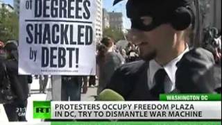 WATCH;;Anti-war protesters camp near the White House AND GROWING/mp4