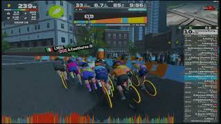 Zwift race Community racing USMeS Cobbled Climbs Reverse